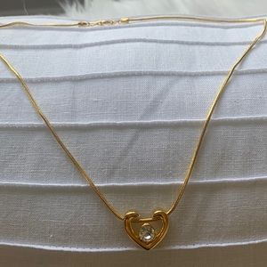Beautiful stylish necklace gold and rhone